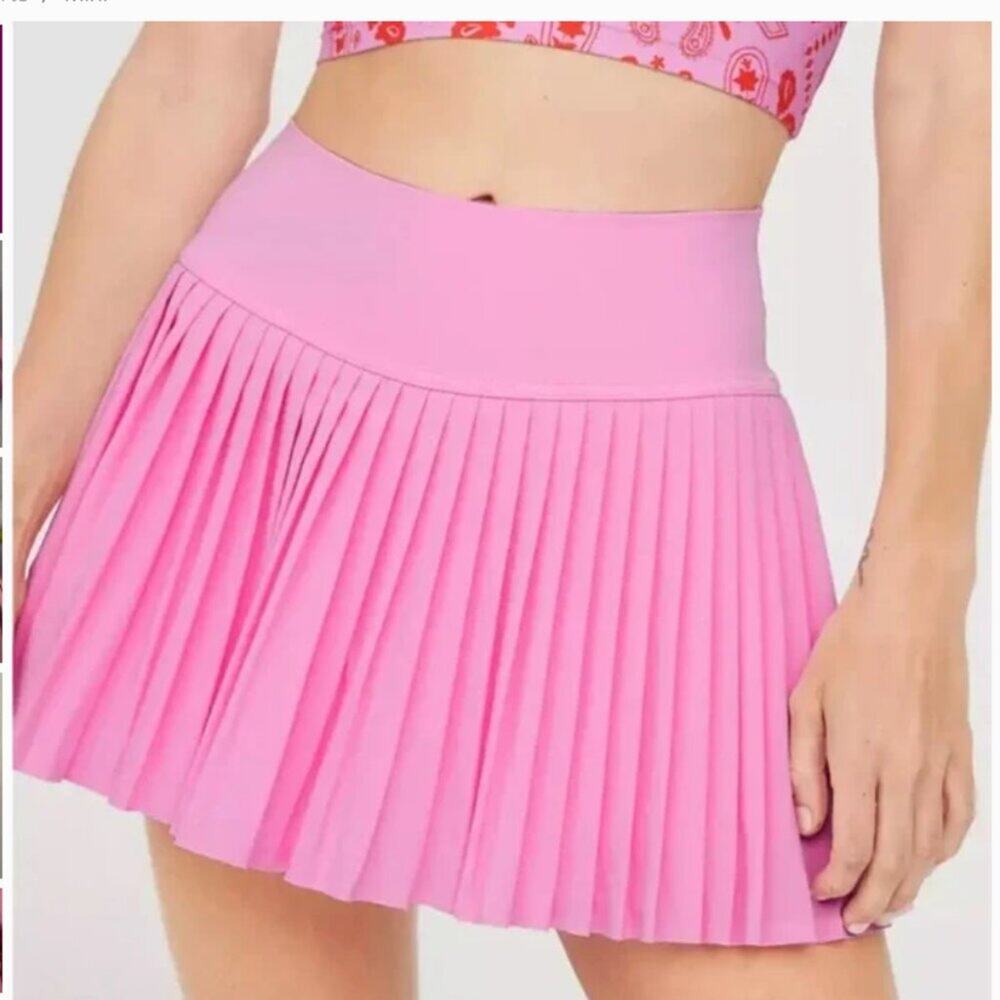 NWOT Offline by Aerie Keep It Cool Strawberry Mist Pleated Tennis Skort XXL